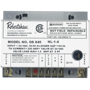 Robertshaw 780-502 Ignition Module Intermittent Pilot 24V Direct Spark Ignition DS 845 

