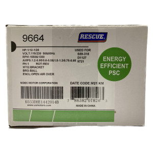US Motor 9664 1/12-1/20Hp 1550 rpm, 4 polos, 1 eje, Cerramiento, OAO 3.3 pulg diametro, Reversible, 115V/230V/50/60Hz/1Ph 10.42cm carcaza, eje, 6.25cm
