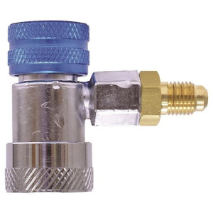 Uniweld 90479 Acople Rapido Manual R-134 Azul/Baja con Adaptador 1/4 pulg para Aire Acondicionado Automotriz