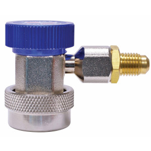 Uniweld 90479 Acople Rapido Manual R-134 Azul/Baja con Adaptador 1/4 pulg para Aire Acondicionado Automotriz