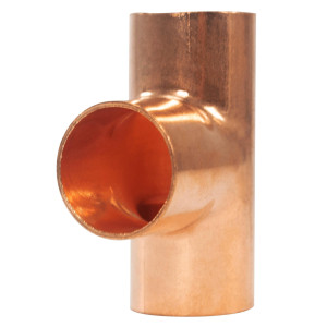 Appli Parts AP-T034 3/4 pulg Tee de Cobre Conexiones CxCxC soldadas para aplicaciones de refrigeracion, aire acondicionado y plomeria Tuberia de Cobre ACR y Tipo L