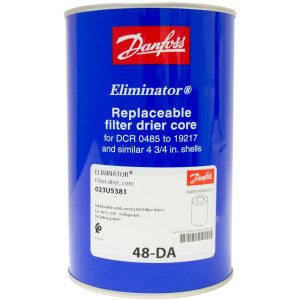 Danfoss 023U5381 Nucleo Cartucho de Filtro Secador 48-DA para DCR, Post-Quemado, incluye Empaque, para uso con DCR 0485 a 19217 y otras Carcasas de 4-3/4 in 023U5381, 023U5380