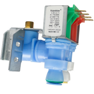 Whirlpool 4318046 Genuine OEM Refrigerator Water Inlet Valve with Conversion Kit from Quick Connect to Threaded Fittings