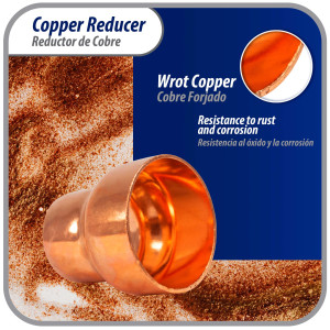 Appli Parts AP-R158118 1-5/8x1-1/8 in Reducing Bushing Copper pipe fittings CxC Sweat connections for refrigeration, air conditioning and plumbing applications ACR and Type L copper pipe