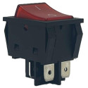 Appli Parts APRS-250R Rocker Switch 250V, 30A, Red, Lighted, DPST, 4 Pin
