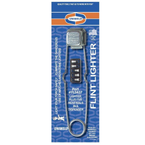 Uniweld FL3437 Flint Lighter with 5 Flint Renewals 43403