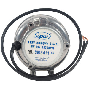 Supco SM5411 Motor Condensador 9 W, 120 V,  50-60 Hz CWOSE 1500rpm Eje 1/4 in Enroscado 1/2 in Largo del Eje UL Reemplaza: 5411