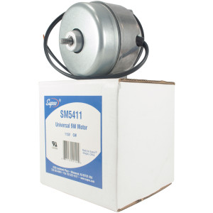Supco SM5411 Motor Condensador 9 W, 120 V,  50-60 Hz CWOSE 1500rpm Eje 1/4 in Enroscado 1/2 in Largo del Eje UL Reemplaza: 5411