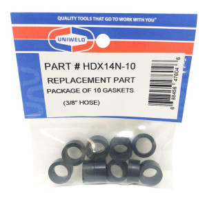 Uniweld HDX14N-10 Goma Manguera Manometro 10 Pcs, 3/8 pulg