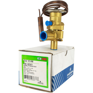 Emerson TCLE 12 HW Valvula de Expansion Termostatica Alco para R22 y R407C 12 tons con ecualizacion externa 1/4 in, SAE, conexion 1/2 x 5/8 ODF soldable, rango de trabajo -23 a 10 C