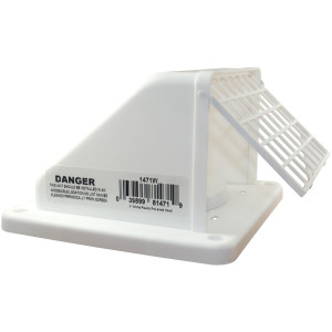 Lambro 1471W Dryer Vent Hood with Removable Screen, 4 inch, White 
