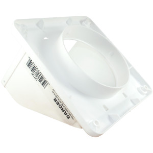 Lambro 1471W Dryer Vent Hood with Removable Screen, 4 inch, White 