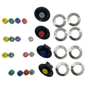 Supco RK100 Universal Knob Kit for Electric Range, 4 Black Knobs with adaptors