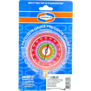 Uniweld G529LD Esfera de Manometro Alta Roja R-410A,R-22,R-404A psi/Fahrenheit