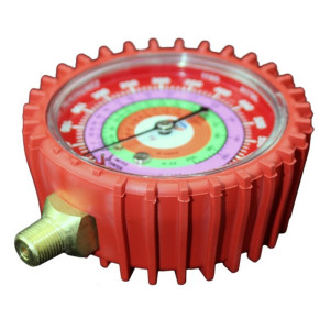 Uniweld G529LD Esfera de Manometro Alta Roja R-410A,R-22,R-404A psi/Fahrenheit