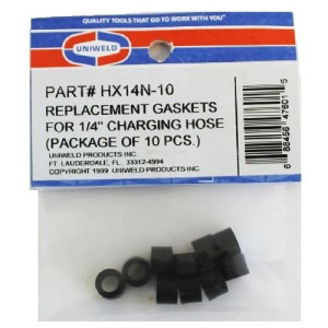 Uniweld HX14N-10 Goma para Manguera Manometro (10 Pcs) 1/4, empacadura