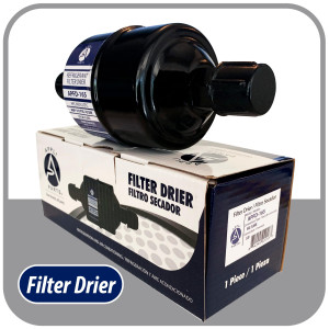 Appli Parts APFD-165 Filtro Secador 5/8 pulg para linea Liquido para Sistemas de Refrigeracion y aire acondicionado 165 SAE Rosca Universal Unidireccional 178mm Largo 76mm Ancho