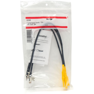 Diversitech CC33 Cable para Compresor, 10 AWG, Conexion a Tope, Conexion Rapida 1/4 pulg Bandera, 12 pulg de largo, 3 piezas