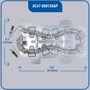 DC47-00019A Appli Parts dryer Heating Element DC47-00019AAP replacement for original part Samsung Dryer and other Compatible Model with heating coil part number 