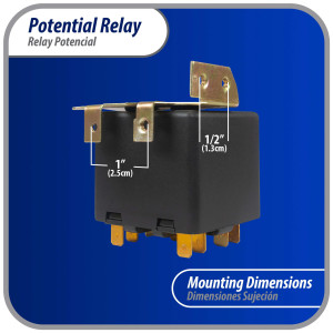 Appli Parts APPR-062 Potential Relay 062, Coil Voltage 395 V, Min Pick up 180 V, Max Pick up 195 V, Max Drop Out 100 V, 50/60 Hz Universal replacement for HVAC and Refrigeration units