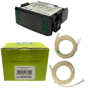 Controlador Electronico Congelacion 2 Sensores, 3 Salidas, 1 Entrada Digital, Zumbador Interno 110/220v Full Gauge TC-900E2HP