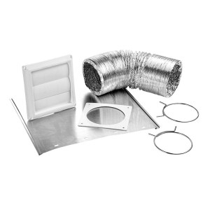 Lambro 1377W Transition Duct Louvered Vent Kit