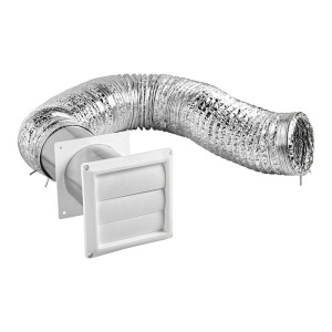 Lambro 1377W Transition Duct Louvered Vent Kit