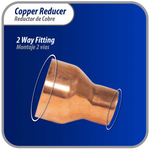 Appli Parts AP-R118058 1-1/8x5/8 in Reducing Bushing Copper pipe fittings C x C Sweat connections for refrigeration, air conditioning and plumbing applications ACR and Type L copper pipe