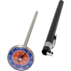 Uniweld 69901 Termometro Analogico de Bolsillo, Dial de 1 pulgada, Doble Escala de temperatura, -40 a 70 C, -40 a 160 F, Sonda de Acero Inoxidable