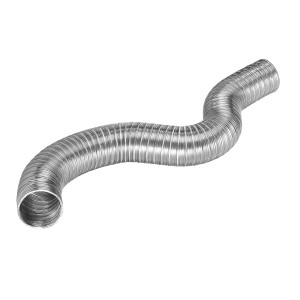 Lambro 3122 Flexible Semi-Rigid Aluminum Duct 4 inch X 8 ft Polybag 