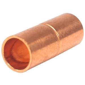 Appli Parts AP-A014 1/4 pulg Anillo de Cobre Accesorios de tuberia de cobre CxC Conexiones soldadas para aplicaciones de refrigeracion, aire acondicionado y plomeria Tuberia de cobre ACR y tipo L