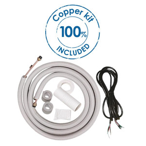 Mini Split 9.000btu R410 Cooling / Heating 220v/50-60hz/1ph Inverter Seer 22 Hspf10.5 Rc.Rg57 Wifi Option Ahri Cert.9038994 / Etl Ecox Edem009h22b With Installation Kit