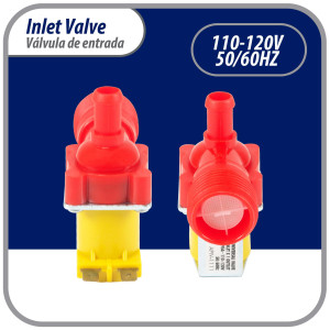 Appli Parts APVI-1111 Single Water Inlet 120 V Solenoid Valve for Refrigerators and Ice Makers, 50/60 Hz, 0.95 A, Inlet 3/4 in NPT Outlet 1/4 in