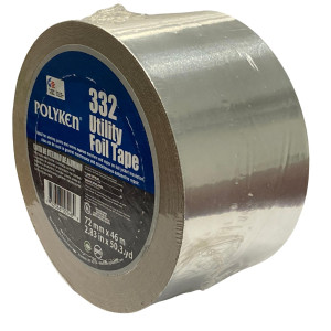 Polyken 332 Aluminum Foil Tape Utility Grade for HVAC 3inX50yd