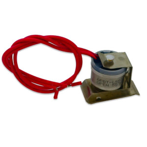 Appli Parts APBT-L55C Bimetal Thermostat 2 Wire, Open 55 F and Close 35 F, With Clip, red and red colored wires, Reference BIM-317 / Thermodisc