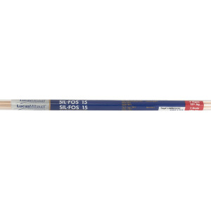 Lucas Sil-Fos 15 Brazing Alloys 15%, Silvaloy, .125in x .050in x 20in x 7 Rods in Plastic Tube 95177