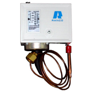 Ranco O10-624 Single Low Pressure Control 
1/4 SAE Flare Nut
Capillary 36in (0.9m)
Switch SPDT
Reset Auto
Differential 5 to 38psi (0.3 to 2.6bar)
Pressure Range 12 to 80psi (0.4 to 5.5bar)
