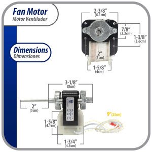 Appli Parts APFM-4680 13 W Fan Motor, 110 V, 50/60 Hz, 0.25 A, 3000 rpm, CCWSE rotation Universal Condenser Fan Motor replacement for NUV-4680, 4680JB1026C and other original parts