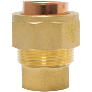 NDL N-8004 Union 7/8 pulg Accesorios de tuberia de cobre C x C Conexiones soldadas para aplicaciones de aire acondicionado, calefaccion y Ventilacion