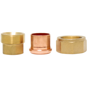 NDL N-8004 Union 7/8 pulg Accesorios de tuberia de cobre C x C Conexiones soldadas para aplicaciones de aire acondicionado, calefaccion y Ventilacion