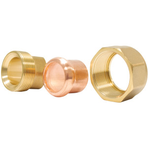 NDL N-8004 Union 7/8 pulg Accesorios de tuberia de cobre C x C Conexiones soldadas para aplicaciones de aire acondicionado, calefaccion y Ventilacion