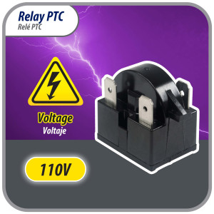 Appli Parts APSR-4002P Mini Fridge relay switch 3 pin 4.7 Ohm 110V Universal PTC Start relay replacement part for multiple brands of refrigerators wine cooler