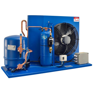 Danfoss OP-HJZ028D39Q Unidad Condensadora Microcanal 2.5HP MBP 230V/3Ph/60Hz R134a,R404A,R448A,R449A,R452A,R513A Lubricante POE 1 Ventilador con Compresor Reciprocante MTZ28-3 115N0278
