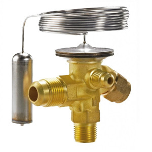 Danfoss 068Z3727 1/4 - 5.5TR Cuerpo de Valvula de Expansion, T 2, R448A, R449A, 3/8x1/2 in, Flare Roscable, Ecualizacion Interna, Single-flow, -40 a 10 C, Capacidad determinada Segun Orficio