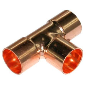 Appli Parts AP-T358 Tee de Cobre 3-5/8 pulg Conexiones CxCxC soldadas para aplicaciones de refrigeracion, aire acondicionado y plomeria Tuberia de Cobre ACR y Tipo L 