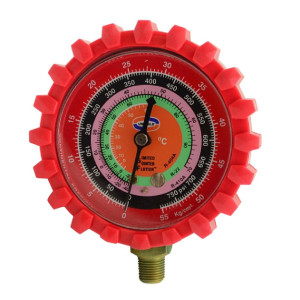 Uniweld GLD529-5 Esfera de Manometro Alta Roja Compatible con R410A, R22, R404A, Centigrados, psi-Kg/Cm2