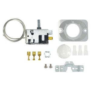 Danfoss 077B7105 Termostato de control Refrigerador 1 puerta 077B1047L Cut-in Frio -9.5C Cut-out Frio -18.0C Cut-in Caliente +8.5C Cut-Out Caliente +3.0C Capilar 1200mm
B0
