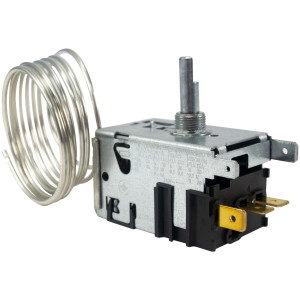Danfoss 077B7105 Termostato de control Refrigerador 1 puerta 077B1047L Cut-in Frio -9.5C Cut-out Frio -18.0C Cut-in Caliente +8.5C Cut-Out Caliente +3.0C Capilar 1200mm
B0