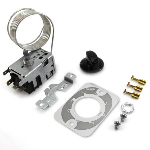 Danfoss 077B7102 Termostato de control para congelador 077B0983L Cut-in Frio -18C Cut-out Frio -24.5C Cut-in Caliente -9.5C Cut-Out Caliente -15C Capilar 1200mm
B0