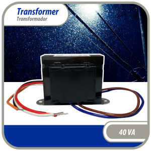 Appli Parts APTR-403 Transformador de 120/208/240 V a 24 V, 40 Va, 50/60 Hz, con Base Simple, Aislamiento Clase B, Transformador Clase 2, remplaza 40301F
